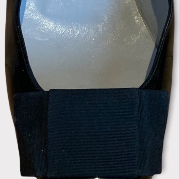 VTG 1960’s Bravo Browns Black Patent Kitten Heels with Silk Bows Size 8.5 - Picture 10 of 13